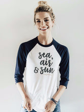 SEA, AIR & SUN BASEBALL TEE